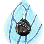 Украшения handmade. Livemaster - original item Agate pendant Buryatia black-and-white agate. Handmade.