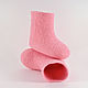 Booties for girls pink Merino 8cm First gift, Babys bootees, Moscow,  Фото №1