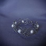 Украшения handmade. Livemaster - original item Wire wrap pearl bracelet. Handmade.