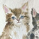 'Good morning!' watercolor painting (cats, animals). Pictures. Nadezda Perova. My Livemaster. Фото №4
