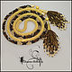 Lariat beaded 'Vanessa gold' harness necklace belt, Lariats, Moscow,  Фото №1