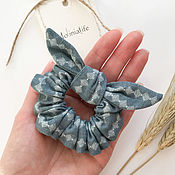 Украшения handmade. Livemaster - original item Fabric volume elastic band for gray hair with a print. Handmade.