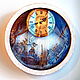 Сказочный Петербург деревянные часы настенные с маятником, Часы классические, Санкт-Петербург,  Фото №1