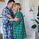 Женский домашний костюм в клетку из натурального хлопка  фуле GREEN. Домашние костюмы. Александра Майская. Ярмарка Мастеров.  Фото №5