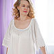 Order Chemise: Cambric nightgown, model Katenka, a gift to a friend. Blouse Blues. Livemaster. . Nightdress Фото №3