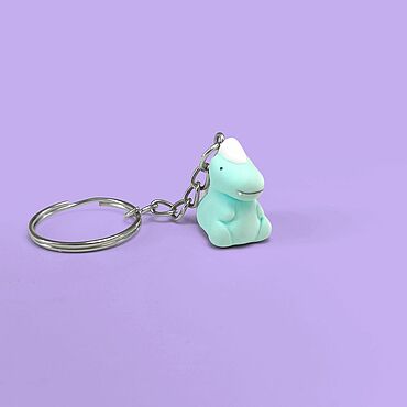 Брелок "Динозаврик" (мятный). . Сумки ручной работы - Ярмарка Мастеров Сумки ручной работы. Ярмарка Мастеров - ручная работа Брелок "Динозаврик" (мятный). Handmade.