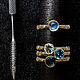 Vermeil london blue topaz stud earrings (EMSR). Stud earrings. IRStudio. My Livemaster. Фото №6