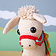 Donkey knitted Cypress with a blanket, saddle and bridle interior toy. Stuffed Toys. Вязаные игрушки - Ольга (knitlandiya). Online shopping on My Livemaster.  Фото №2