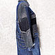 Order Denim women's coat Boho long denim jacket Fashion jeans. Modern and vintage embroidery. Livemaster. . Coats Фото №3