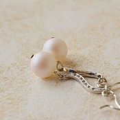 Украшения handmade. Livemaster - original item Earrings with Swarovski Aphrodite pearls. Handmade.