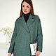 Oversize wool coat Malachite wool demi-season green short, Coats, Novosibirsk,  Фото №1