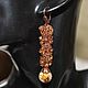 Copper earrings with Japanese beads tensha, Earrings, Krasnoyarsk,  Фото №1