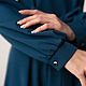 Свободное платье трапеция, синее, из вискозы, с бантом, нарядное. Платья. Скромное обаяние (Александра). Ярмарка Мастеров.  Фото №6