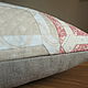 Decorative cushion made of cotton and natural linen. Quilt. Pillow. Cuteshop. My Livemaster. Фото №5