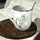 Cups with monogram. Mugs and cups. stained glass painting from xsanf. Online shopping on My Livemaster.  Фото №2