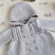 Детские вязаный  комплект: кардиган/пальто и пинетки. Кардиган. URAZOVA     knitting store. Интернет-магазин Ярмарка Мастеров.  Фото №2