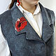 Felted vest ' Poppies'. Vests. silk wool. My Livemaster. Фото №4