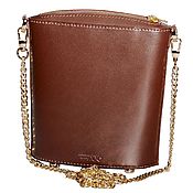 Сумки и аксессуары handmade. Livemaster - original item Genuine leather shoulder clutch with chain. Handmade.