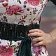 Women's linen dress with Chrysanthemum flowers'. Dresses. ZanKa. My Livemaster. Фото №6