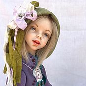 Текстильная кукла интерьерная кукла Настена