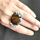 Order Ring with tiger eye 'lion', silver. EdGems jewerly. Livemaster. . Rings Фото №3