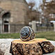 Мужской серебряный перстень в мусульманском стиле с камнем Гематит, Перстень, Стамбул,  Фото №1