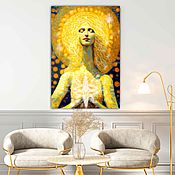 Картины и панно handmade. Livemaster - original item Painting the Sun inside. Oil painting with acrylic on canvas. meditation. Handmade.