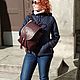  Backpack women's leather Bordeaux Cashmere Mod R50-482. Backpacks. Natalia Kalinovskaya. Online shopping on My Livemaster.  Фото №2