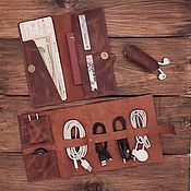 Сумки и аксессуары handmade. Livemaster - original item Travel genuine leather accessories set. Handmade.