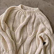 Одежда handmade. Livemaster - original item Jerseys: Knitted sweater with knitting needles female oversize raglan knitting needles. Handmade.