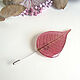 Order Brooch Needle Pink Leaf Real Leaf Resin Jewelry Boho Brooch. WonderLand. Livemaster. . Stick pin Фото №3
