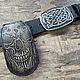 Боевая монетница слеппер Череп из натуральной кожи. Монетницы. Iron Arm Leatherworks (Екатерина). Интернет-магазин Ярмарка Мастеров.  Фото №2