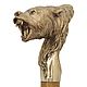  Walking stick 'bear', brass, wood. Canes. Master Lihman. Online shopping on My Livemaster.  Фото №2