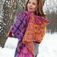 Copy of Cristmas gift scarf for women winter shawl oversized scarf. Wraps. Подарки на 8 Марта от 'Azhurles'. My Livemaster. Фото №6