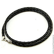 Украшения handmade. Livemaster - original item Leather cord with silver lock. Handmade.