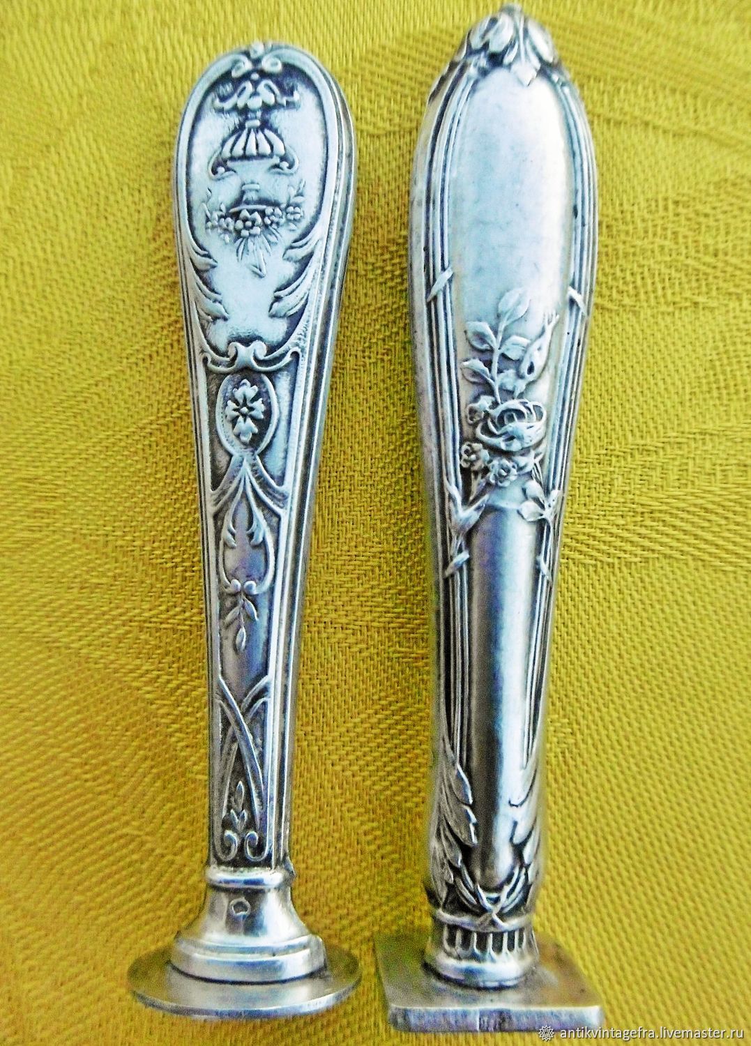 Винтаж: Старинная личная печать для сургуча Rose cеребро Арт Арт нувo ...