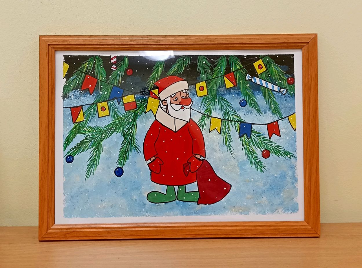 Paintboy / Картина по номерам «Дед Мороз в оленьей упряжке»