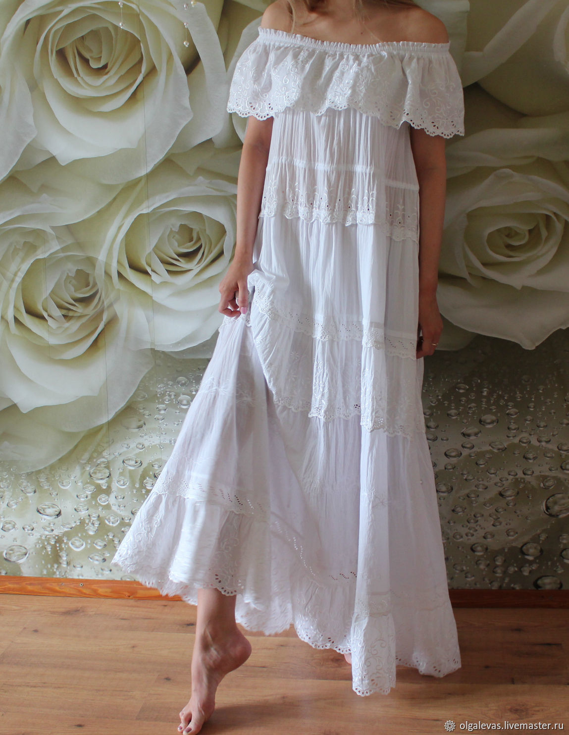 white lace boho