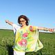 Author's blouse-tunic 'Poppies'2 - batik. Tunics. studiya. Online shopping on My Livemaster.  Фото №2