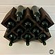 Order Shelf for wine 'Sota' for 10 bottles. Color Wood. Livemaster. . Stand for bottles and glasses Фото №3
