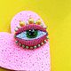 Брошь Глаз яркий. Брошь-булавка. Brooch-chica. Ярмарка Мастеров.  Фото №4