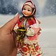 Ватная игрушка "Девочка с самоваром". Куклы и пупсы. Радость на елке.. Ярмарка Мастеров.  Фото №4