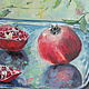 Painting with pomegranates Still life for the kitchen in oil, Pictures, Ekaterinburg,  Фото №1