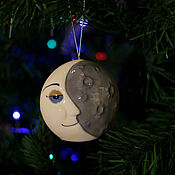 Сувениры и подарки handmade. Livemaster - original item The moon is a toy for the Christmas tree. Handmade.