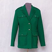 Одежда handmade. Livemaster - original item Women`s long jacket, with patch pockets, wool. Handmade.