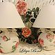 Table lamp ' Roses-Shabby-Chic '(white 1pc), Table lamps, Moscow,  Фото №1