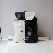 Сумки и аксессуары handmade. Livemaster - original item Leather backpack with painted Mask.. Handmade.