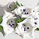 Синий блеск, Искусственные цветы из фоамирана с блестящими тычинками, Цветы искусственные, Новосибирск,  Фото №1