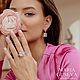 Кольцо розовое из серебра 925 пробы с фианитами premium collection. Кольца. MARIA GUSEVA Fashion Jewelry. Интернет-магазин Ярмарка Мастеров.  Фото №2