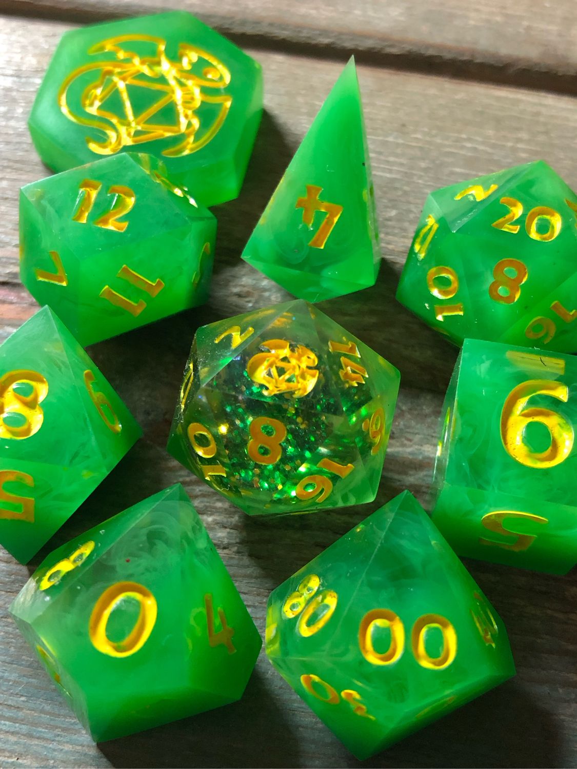 Кубики, дайсы ручной работы для ДНД (DnD), pathfinder, нри «Радий», Фишки и кости, Хотьково,  Фото №1